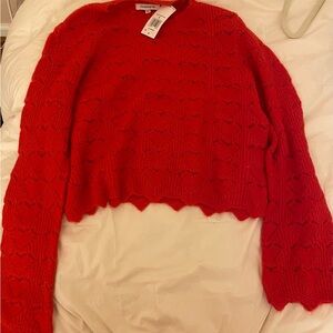 Hooked Up by IOT Vibrant Red Knit Sweater